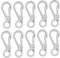 TOGEVAL 10st Schnalle Schlüsselanhänger Für Den Außenbereich Kleiderhaken Elastische Schlüsselanhänger Mini-karabinerhaken Schwenkbare Haken Ring Schlüsselanhänger Zinklegierung Silver