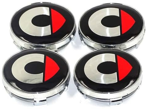 ONOYOY Auto-Nabenkappe, für Smart Fortwo 451 453 Forfour 450 452 454 Cabrio Roadster 60mm robust und verschleißfest, schönes Aussehen, langlebig,leicht zu reinigen, waschbar, wetterfest nabendeckel
