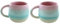 Sass & Belle Pastel Ombre Espresso Mugs Set of 2 in Pink & Green