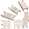 COLLBATH Weihnachtsdeko 9Stk Holzschlitten Modell Unvollendeter Schlitten Ornament Weihnachten Gedecke Schlitten Holz Handwerk Schlitten