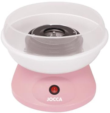 Jocca Zuckerwattemaschine Rosa | 520W | Mit Messlöffel und 10 Holzstäbchen | 26x26x17 cm