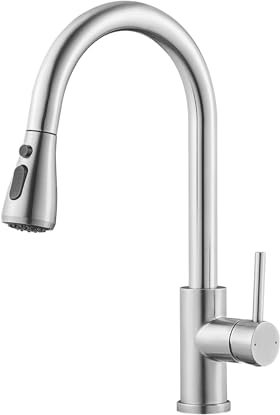 CECIPA Wasserhahn Küche, Hochdruck Küchenarmatur mit Brause Ausziehbar, Mischbatterie Küche 3 Modi, Einhebel Armatur Küche Küche 360° Schwenkbar, Spültischarmatur Edelstahl
