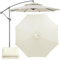 Funda de repuesto para sombrilla, sombrilla de recambio impermeable con protección UV, Toldo de recambio para sombrilla de terraza, sólo toldo, sin soporte de sombrilla (Beige, 2.7m 6 Rippen)
