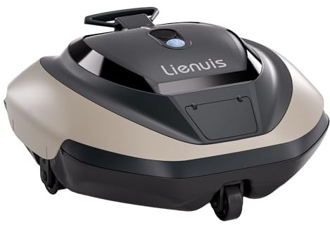 Cordless Pool Cleaner Robot, Robotic Pool Cleaner with 4400mAh Battery,Pool Vacuum for Above Ground Pool with Powerful Suction, DirtLock Tech, Self-Parking,90 Mins Runtime, Up to 850 Sq.ft