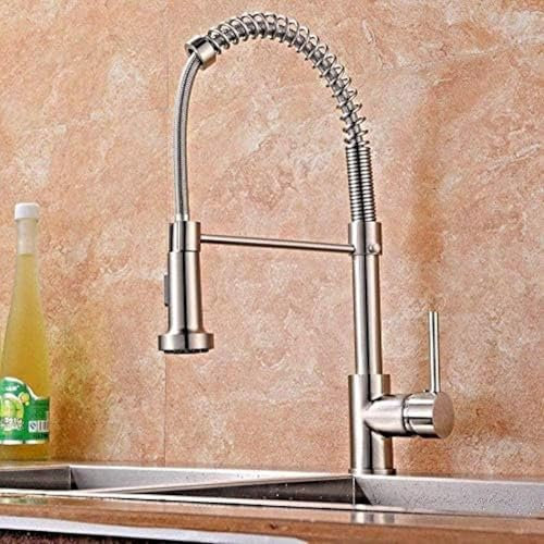 Rubinetto da cucina girevole a 360° con miscelatore monocomando con doccetta moderna in acciaio inox per un facile uso domestico e un aggiornamento elegante