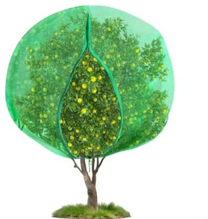 CWOQOCW Borsa a rete per la protezione delle piante, con chiusura a cerniera, con coulisse, rete ultra fine, per alberi da frutto, arbusti, mirtilli, cespugli di uccelli e insetti (1,8 x 2,2 m)