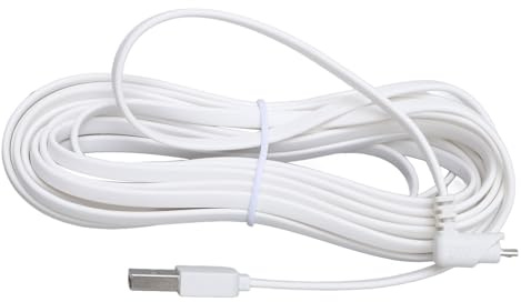 VGEBY Security Camera Power Extension Cord Water Resistant PVC Charging Cable for Surveillance Pro/Pro 2/G0 Light, Continuous Power Supply for Indoor/Outdoor Use (2m / 6.56ft)