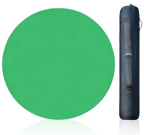 LERYG Große runde Tisch-Spielmatte, Gummi-Tischmatte, geeignet zum Pokern, Karten und Rollenspiele, 100 cm, Grün