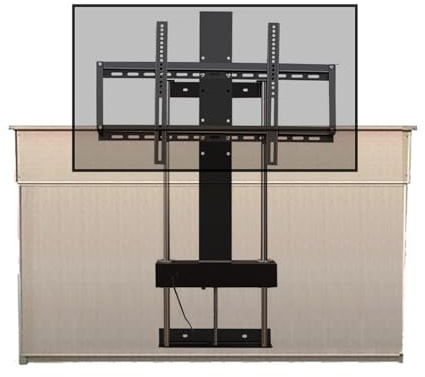 ZJXANMZ Motorised TV Stand - Adjustable LCD Floor Bracket, Telescopic Auto Lift, Fits 600x400mm, Space-Saving Design, Easy Installation, Height 860-1560mm, Perfect for Home & Off