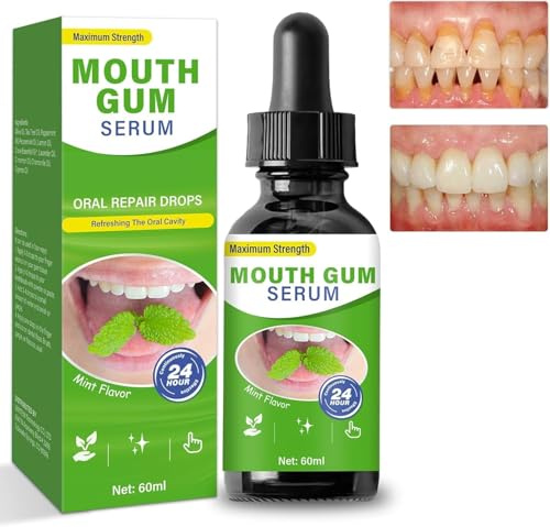 2×60 ml Zahnfleischrückgang, Gum Vital Zahnfleisch Repair Drops – Gum Repair zur Regeneration & Stärkung des Zahnfleisches – Lindert Reizungen & unterstützt gesunde Mundpflege