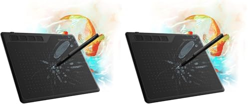 GAOMON S620 Tablette Graphique OSU, Tablette de Dessin Numérique de 6,5 x 4 Pouces avec Stylet sans Batterie à 8192 Niveaux et 4 Raccourcis, Compatible with Windows/Mac/Android (Lot de 2)