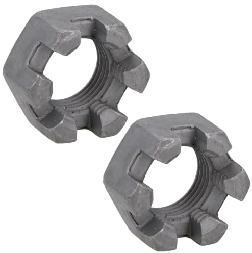5/8 UNF Slotted Castle Nuts for Trailer Hubs Castellated Hub Bearing Nuts 2pk