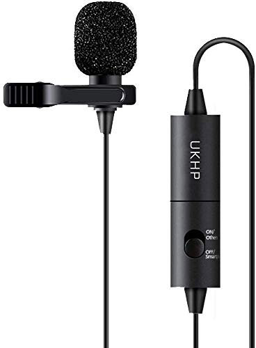 UKHP U-100 Lavalier Hands Free Clip-on Microphone for DSLR/Smartphones - Black