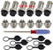 QitinDasen 6 Set GX16 3-Pin Aviazione Spina Connettore, 5A 16mm Maschio Femmina Metallo Aviazione Spina Connettore, con Gomma Berretto e Cacciavite a Croce