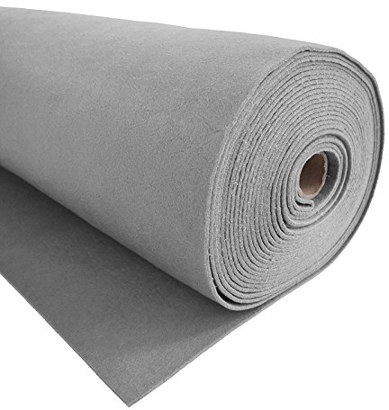 Bastelfilz 1m Meterware Filz 90cm x 1,5mm Dekofilz Taschenfilz Filzstoff 45 Farben, Farbe:hellgrau