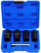 WiMas jeux de douilles, extracteur d'écrous, douille pour extracteur de boulon endommagés, 4 tailles 17 mm 19 mm 21 mm 22 mm (5PCS)