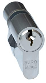 FELGNER Kurz-Zylinder Euro Plus Schließzylinder Profilzylinder Türschloss für schmale Türen Metalltüren Glastüren Gartentüren - inkl. 3 Bart-Schlüssel | 25-25 mm Nickel Matt