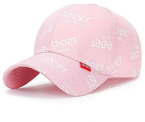 Cappello Berretto Uomo cap Berretti da Baseball Unisex Berretti Hip-Hop Stampati Sportivi Uomo Donna Cappello da papà in Cotone Snapback Cappelli Estivi Casual-Rosa_Regolabile