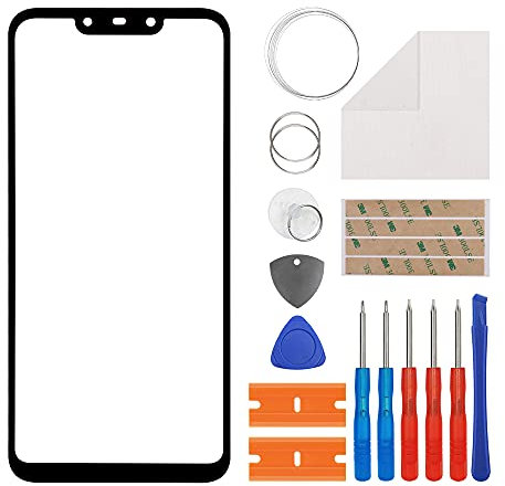 Duotipa Pantalla de cristal frontal para reparación compatible con Huawei Mate 20 Lite SNE-AL00 SNE-LX1 de 6,3 pulgadas + herramientas (no incluye pantalla ni digitalizador táctil)