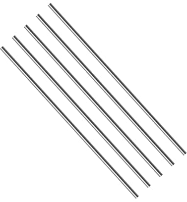 5 varillas redondas de acero inoxidable 304, 1,5 mm x 100 mm varillas de eje sólido barra de torno varilla redonda sólida, plata