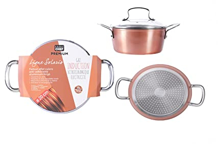Aluminium Cuivre Forgé Faitout, 20cm Diamètre