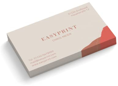 Visitenkarten | 350 g Qualitätsdruck | 1-seitig | Text + Farbe sofort anpassen | 85 x 55 mm | sofort gestalten | Design Mountain | hochwertig (Rot, 100 Stück)