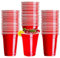 Coregadgets Lot de 50 grands gobelets en plastique pour Noël, anniversaire et toutes les occasions Rouge 355 ml