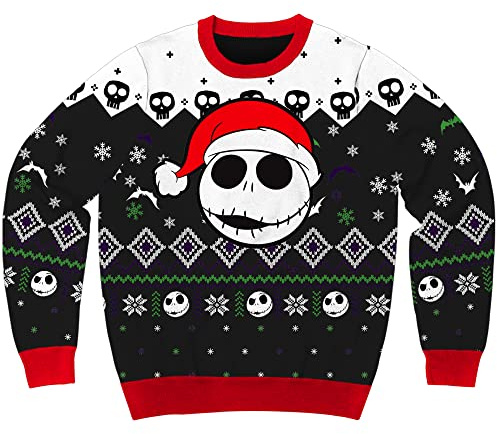Disney The Nightmare Before Christmas Jack Skellington Holiday Sweater Lizenzprodukt