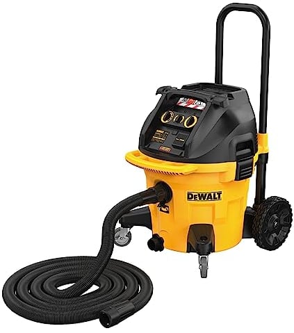 DeWalt DWV905M, Aspiratore Industriale a Umido e a Secco Classe M, 1.400 Watt, 38 litri, include Tubo di Aspirazione, Adattatore AirLock, Adattatore a Gradino, Sacchetto per la Polvere