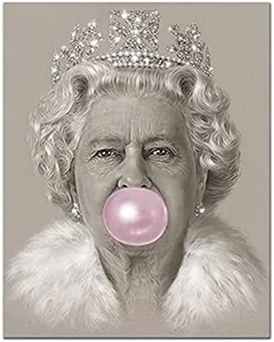 Puzzle 1000 Teile Queen Elizabeth II Bubblegum Poster Holzspielzeug Stressabbau-Spiel für Erwachsene.75 * 50cm