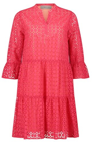 Cartoon Damen Casual-Kleid mit Stufen Himbeere,36