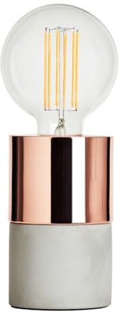 LITECRAFT Concrete Table Lamp with Touch Sensitive Base in Copper
