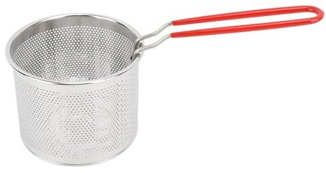 Panier à Frites, Filet Rond en Acier Inoxydable 304 avec Poignée Résistante à la Chaleur pour Cuisine, Restaurant, café, Barbecue (16 cm / 6,3 pouces)