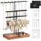UCAMP Organizador de Joyas,Soporte de Joyería,Expositor de Joyas,Soporte para Joyas de Joyas con Bandeja y Soporte para Pendientes,Se utiliza para guardar collares,anillos,pulseras,relojes,colgantes