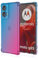 EASSGU Custodia per Motorola Moto G85 5G (6.6 Inches), Cover Silicone TPU Colore Sfumato Trasparente, Custodia per Telefono Antiurto e Antigraffio - Blu Rosa