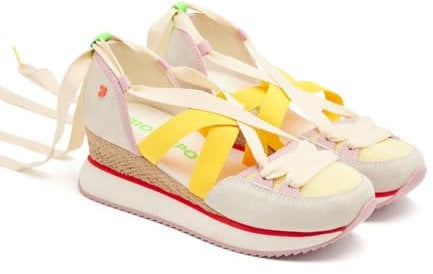 Zapatillas Abiertas Piel CUÑA Rafia HINESBURG