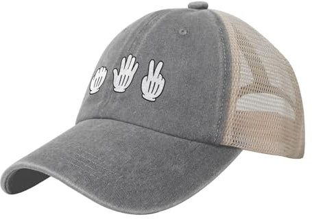 Schirmmütze Basecap Schere, Stein, Papier, Karikatur Sonnenblende Mütze Verstellbare Baseball Mütze Baumwolle Freizeit Basecap Für Running, Damen, Tennis