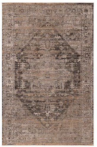 benuta Nest Teppich Anwar - Grau 80x150 cm - Kunstfaser - Rechteckig & im Style: Traditionell, Orient Style - Pflegeleicht für Wohnzimmer Schlafzimmer