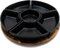 Lazy Susan Rotating, Revolving Dip Set Snack Bowl Serving Platter with 6 Ceramic Dishes Dips, Snacks & Appetisers | Snack Dishes with Turntable | M&W (Black)
