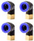 4 pezzi 12mmx1/4 “PT Raccordi pneumatici a gomito a 90° con filettatura femmina Raccordi pneumatici a sgancio rapido per tubi flessibili push-in connessione aria compressa push-in