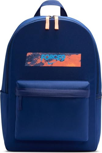 Nike Erling Haaland Rucksack (25 L, Ältere Kinder), Blue Void/Blue Void/Orange Pulse, HQ3787-492, MISC