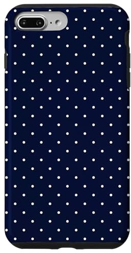 Boho Tiny Polka Dot Rockabilly Cute Navy Blue Polkadot Case for iPhone 7 Plus/8 Plus