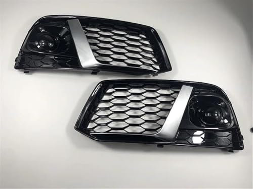 KDZDJH Auto Griglia Fendinebbia per Audi Q5 2018 2019 Trim Paraurti Anteriore Griglia Accessorio di Ricambio Cornice Fendinebbia,Silver