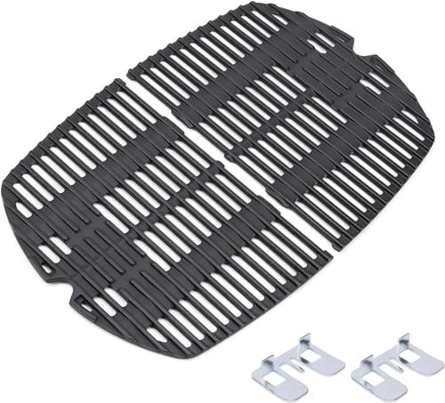 Bratwarm 7645 - Griglia in ghisa per barbecue Weber Q200 Q220 Q260 Q200 Q2000 Q2200 Q2200 Q2400, 2 pezzi
