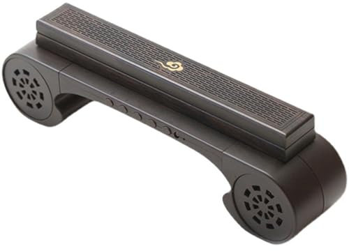 Bluetooth Speaker with 0.3cm Incense Socket, Dual-channel Stereo Speaker, Ebony Solid Wood Base, Support TF Card, Indoor Decoration/burn Incense Sticks