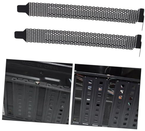 BAZEITFLOW 20 Stück Teiliges Pci Slot Cover Metall Mesh Lüftungsblende Schwarz Staubdicht für ATX und Matx PC gehäuse Einfache Montage Belüftungsschutz für Computerchassis