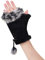 XINCHIA Damen Winter Kunstpelz Leder Halbfinger Handschuhe Mode Warme Fingerlose Fäustlinge Fleece Gefüttert Wärmer Handgelenk Handschuhe Touchscreen Verdicken Fäustlinge mit verstellbarem Gummiband,