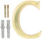 KOTARBAU® - Lettera “C” in ottone, 10 cm, per case, residenze, alberghi, appartamenti, monumenti e lapidi, 100% ottone