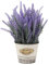 Briful Artificial Plants Lavender in Pot Flocked Artificial Lavender in Galvanized Pot, Fake Plants Outdoor Artificial Flowers Indoor for Home Garden Bedroom Decor