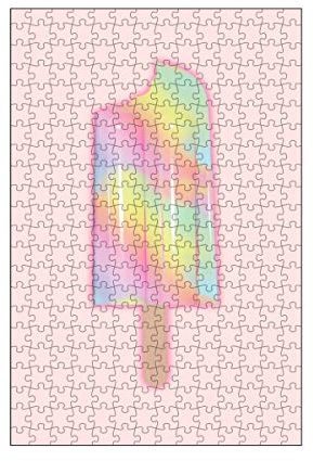 artboxONE-Puzzle M (266 Teile) Essen & Trinken Unicorn Popsicle - Puzzle Einhorn EIS Popsicle